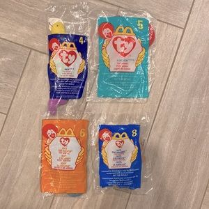 Set of 4 McDonalds Teenie Beanie Babies